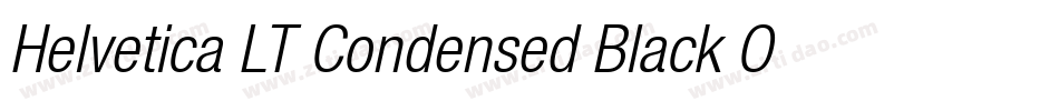 Helvetica LT Condensed Black Oblique字体转换